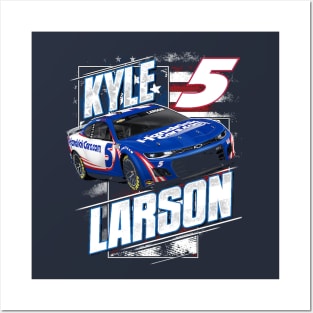 Kyle Larson Navy Patriotic Posters and Art